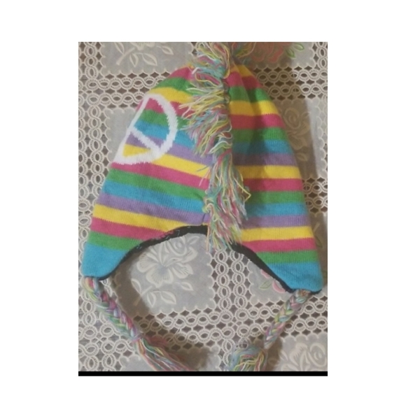 rainbow winter hat (girl) - Picture 2 of 2